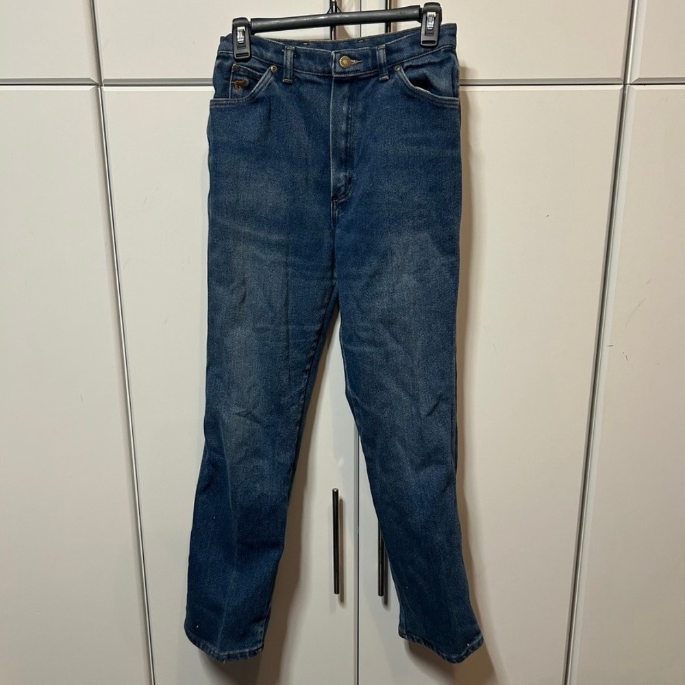 Vintage Wrangler High Waisted Jeans Womens 12 Medium Wash Made in USA Tapered